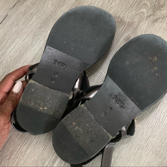 Coach Eleanor Mirror Metallic sandal women’s size 6 EUC - Picture 13 of 14